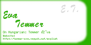 eva temmer business card